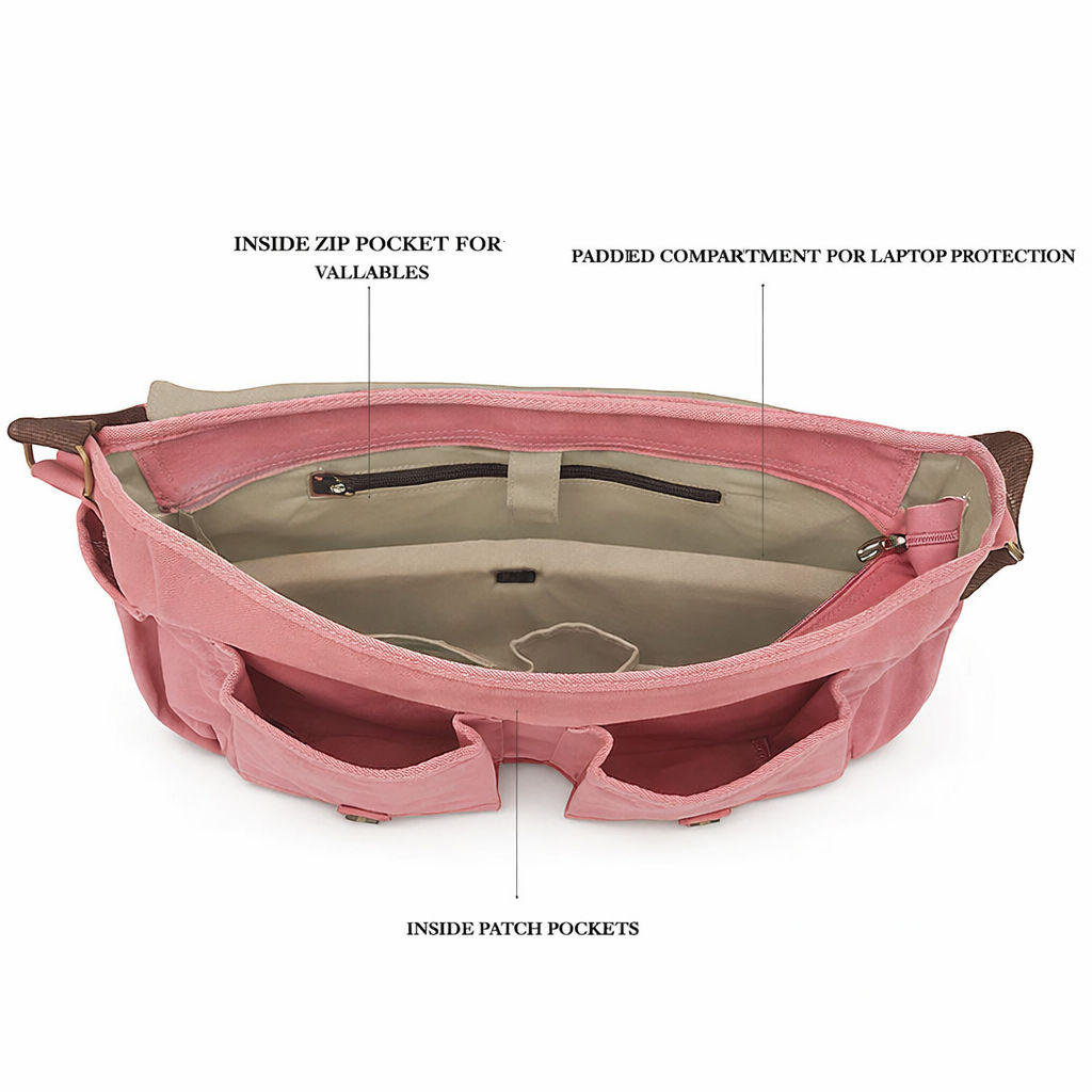 Pink Unisex Laptop Messenger Bag for Everyday Use 193